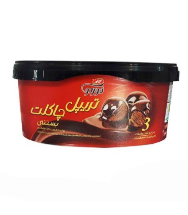بستني 1 ليتر تريپل چاكلت بيضي كاله