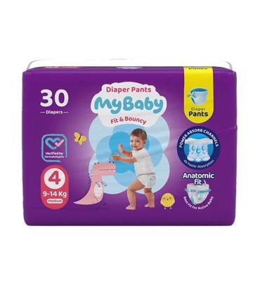 پوشك پول آپ دوبل 4 بنفش (30 عددي) ماي بيبي