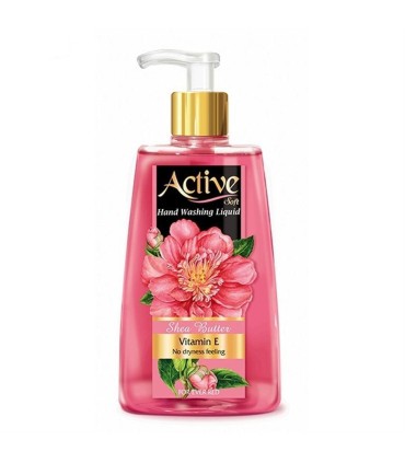 مايع دستشويي 450 ميل شفاف صورتي اكتيو