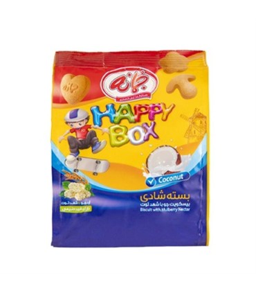 بيسكويت 150 گرم پاكتي نارگيلي هپي جمانه