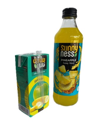 نوشيدني 200 ميل سيب موز + 330 ميل آناناس ساني نس