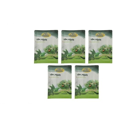 چاشني سالاد 75 گرم (5 عددي) ريحان وسوسن سبزان