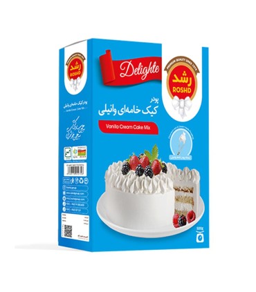 پودر كيك 500 گرم وانيل خامه اي وانيل رشد