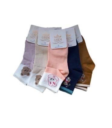 جوراب زنانه ساق كوتاه طرح دار Sin3