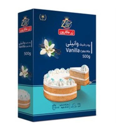 پودر كيك 500 گرم وانيل زر