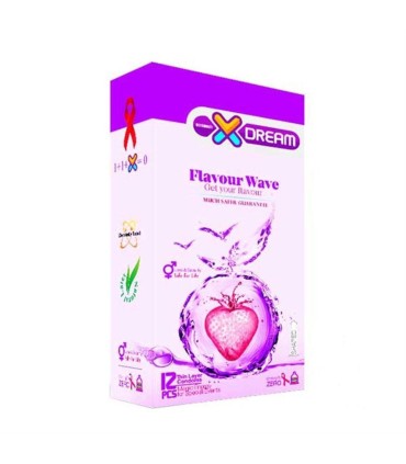 كاندوم 12 عددي flavour wave X-Dream