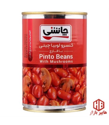 كنسرو 430 گرم لوبيا و قارچ چاشني