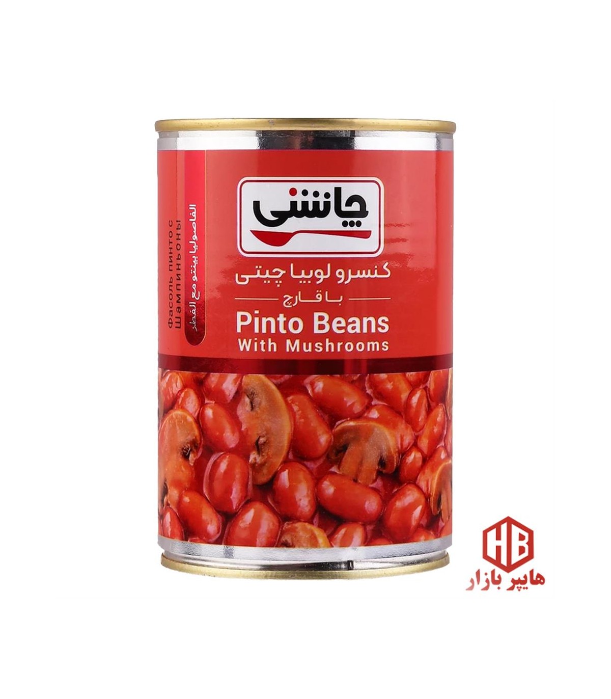 كنسرو 430 گرم لوبيا و قارچ چاشني