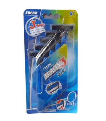 خودتراش 3 لبه وكيوم  5 عددي صابوندار لرد