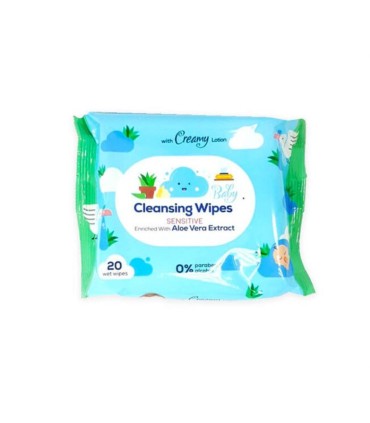 دستمال مرطوب كودك 20 برگ آلوئه ورا كانواس