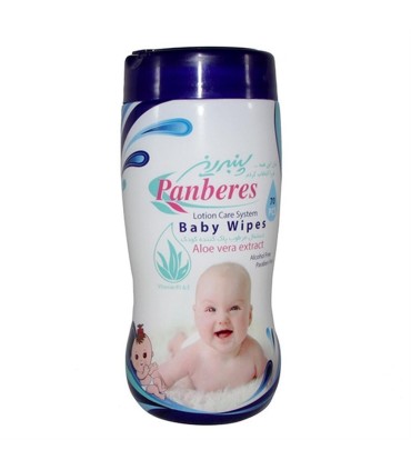 دستمال مرطوب كودك 70 برگ استوانه پنبه ريز