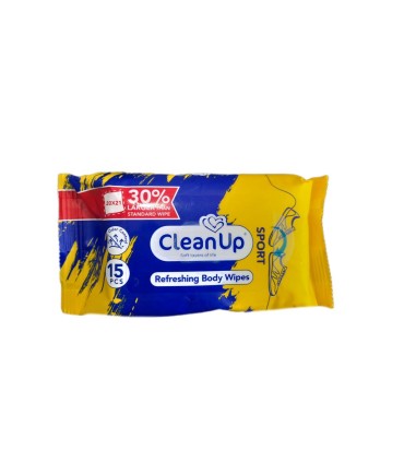 دستمال مرطوب اسپرت 15 برگ كلين آپ