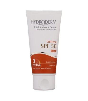 كرم ضد آفتاب 50 ميل SPF 50 بژ متوسط پوست چرب هيدرودرم