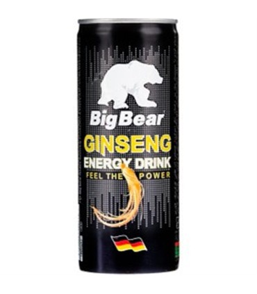 نوشيدني انرژي زا 250 ميل قوطي حاوي جنسينگ Big Bear