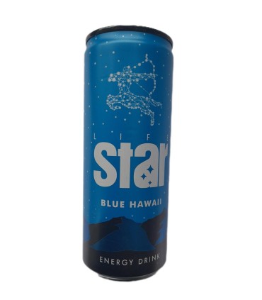 نوشيدني انرژي زا 250 ميل قوطي بلو هاوايي لايف استار