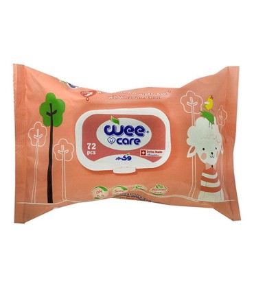 دستمال مرطوب كودك 72 برگ روغن بادام درب دار وي كر