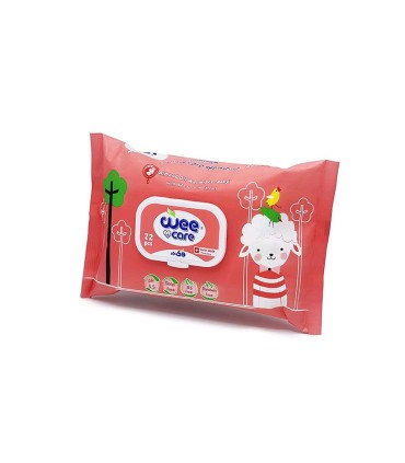 دستمال مرطوب كودك 72 برگ روغن بادام درب دار وي كر