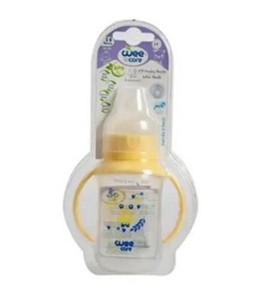 شيشه شير خوري 150 ميل دهانه استاندارد دسته دار (تا 6 ماه) وي كر