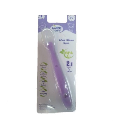 قاشق و چنگال كودك قاشق غذا خوري سيليكوني (6 ماه به بالا) وي كر