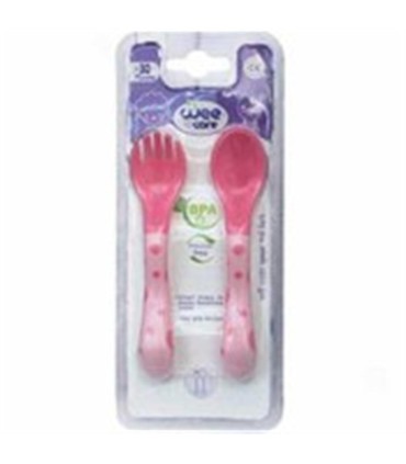 قاشق و چنگال كودك حساس به حرارت (6 ماه به بالا) وي كر