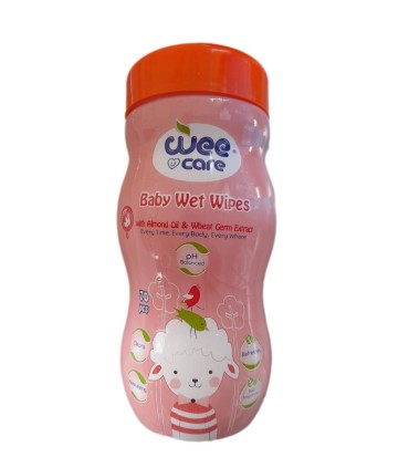 دستمال مرطوب كودك 70 برگ استوانه روغن بادام وي كر