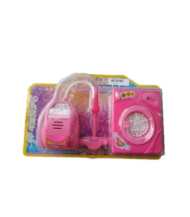 اسباب بازي ست ماشين لباسشويي و جارو باطري خور