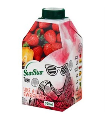 آبميوه پاكتي 500 ميل دخترانه سان استار