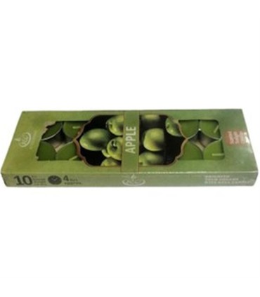 شمع 10 عددي وارمر رنگي معطر سيب
