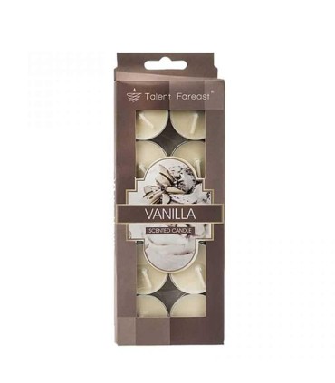 شمع 10 عددي وارمر رنگي معطر وانيل