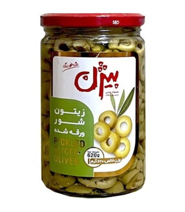 زيتون 620 گرم شور اسلايس بيژن