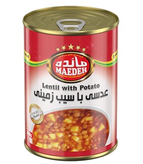 كنسرو 380 گرم عدسي با سيب زميني مائده