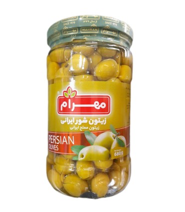 زيتون 680 گرم شور ايراني مهرام
