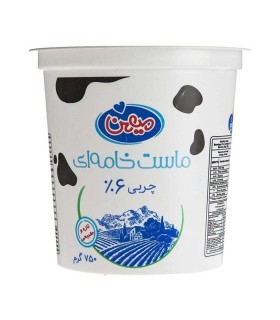 ماست خامه اي 750 گرم ميهن