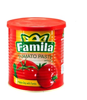 رب گوجه 800 گرم قوطي كليددار فاميلا