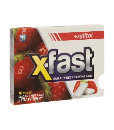 آدامس بليستر توت فرنگي بدون شكر 10 عددي اكس فست