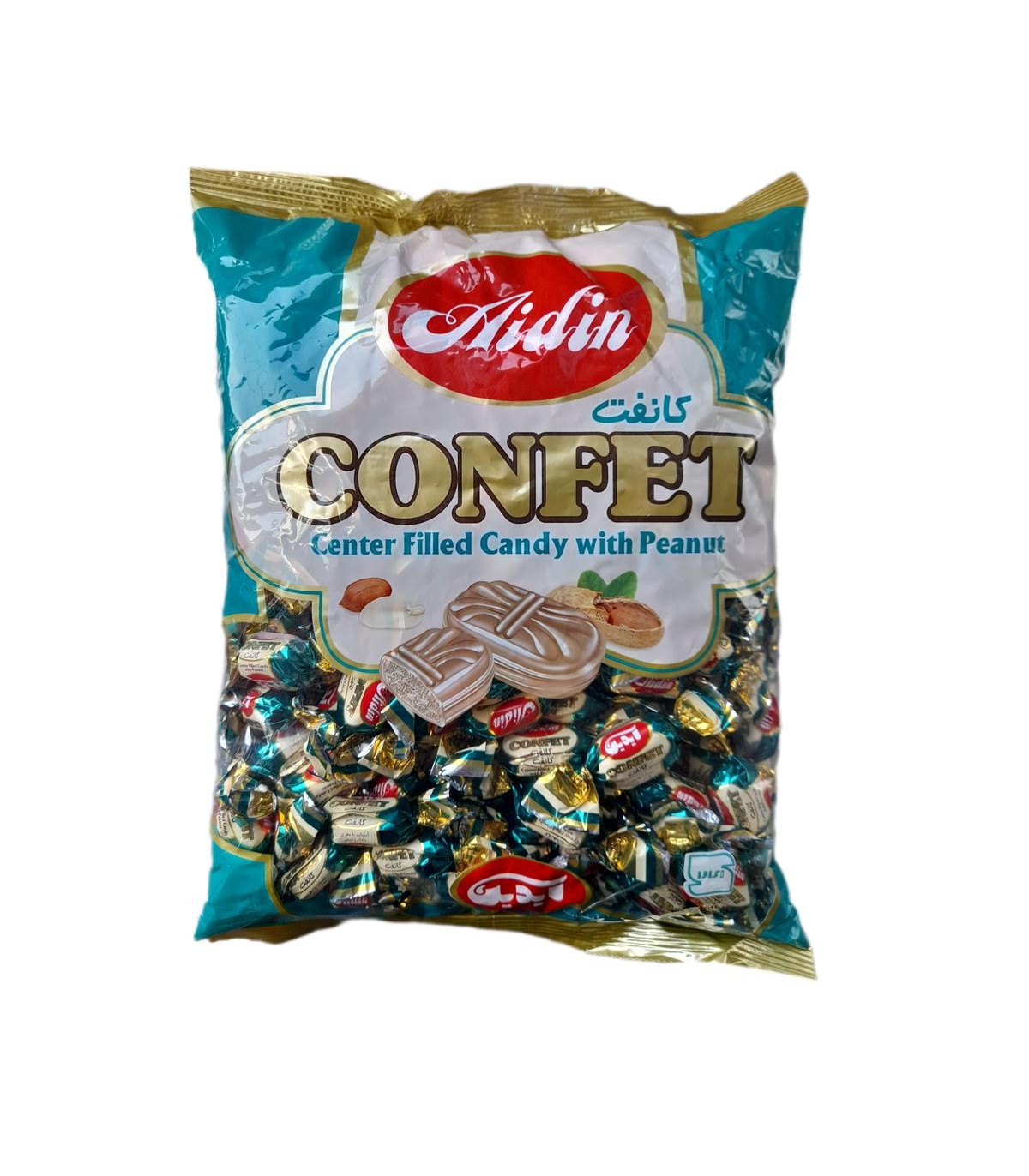 آبنبات 1 كيلو با مغزي بادام زميني آيدين