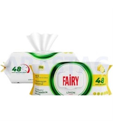 دستمال مرطوب سطوح چند منظوره 100 برگ ليمويي فيري