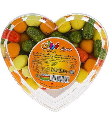 تافي 220 گرم قلبي فروتن كريستال دراژه