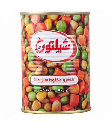 كنسرو 400 گرم مخلوط سبزيجات شيلتون