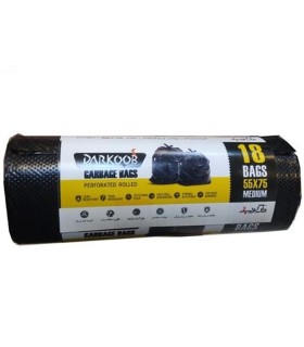كيسه زباله (75*55) رولي 18 عددي  مشكي داركوب