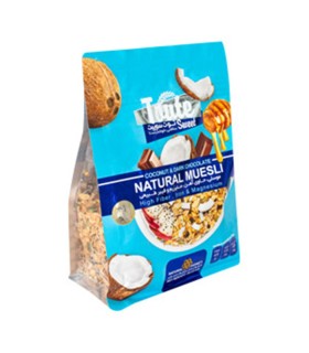 غلات صبحانه 350 گرم نارگيل و شكلات تلخ (قيمت قديم انقضاء 405/05) موسلي