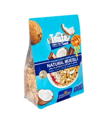 غلات صبحانه 350 گرم نارگيل و شكلات تلخ (قيمت قديم انقضاء 405/05) موسلي