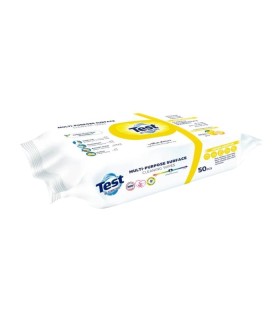 دستمال مرطوب سطوح چند منظوره رايحه ليمو تست