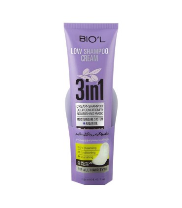 شامپو 250 ميل تيوپي كرمي حاوي روغن آرگان بيول