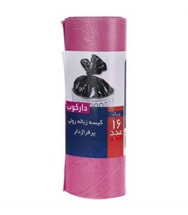 كيسه زباله (85*70) رولي 16 برگي قرمز داركوب