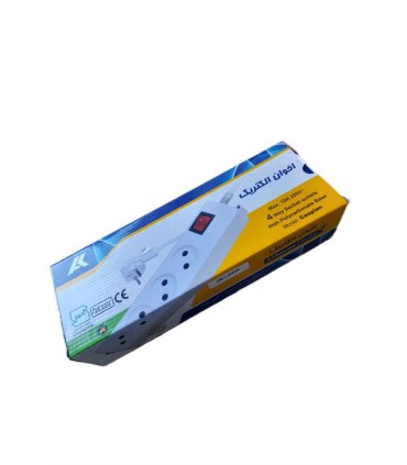 رابط برق 4 خانه كابل 1/8 متر ارت دار مدل كاسپين اخوان الكتريك