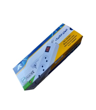 رابط برق 4 خانه كابل 1/8 متر بدون ارت مدل كاسپين اخوان الكتريك