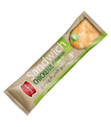 ساندويچ كالباس مرغ و قارچ سامرتي