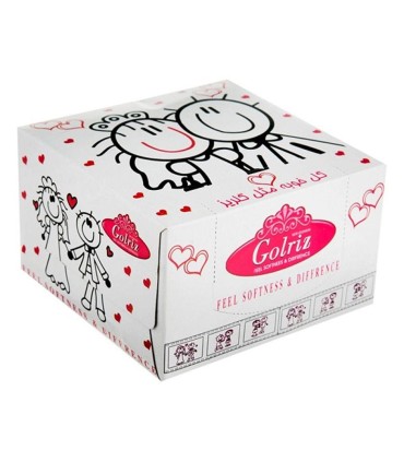 دستمال كاغذي جعبه اي 100 برگ كودكانه گلريز