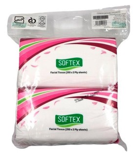 دستمال كاغذي اقتصادي 2 عددي (250 برگ) سافتكس